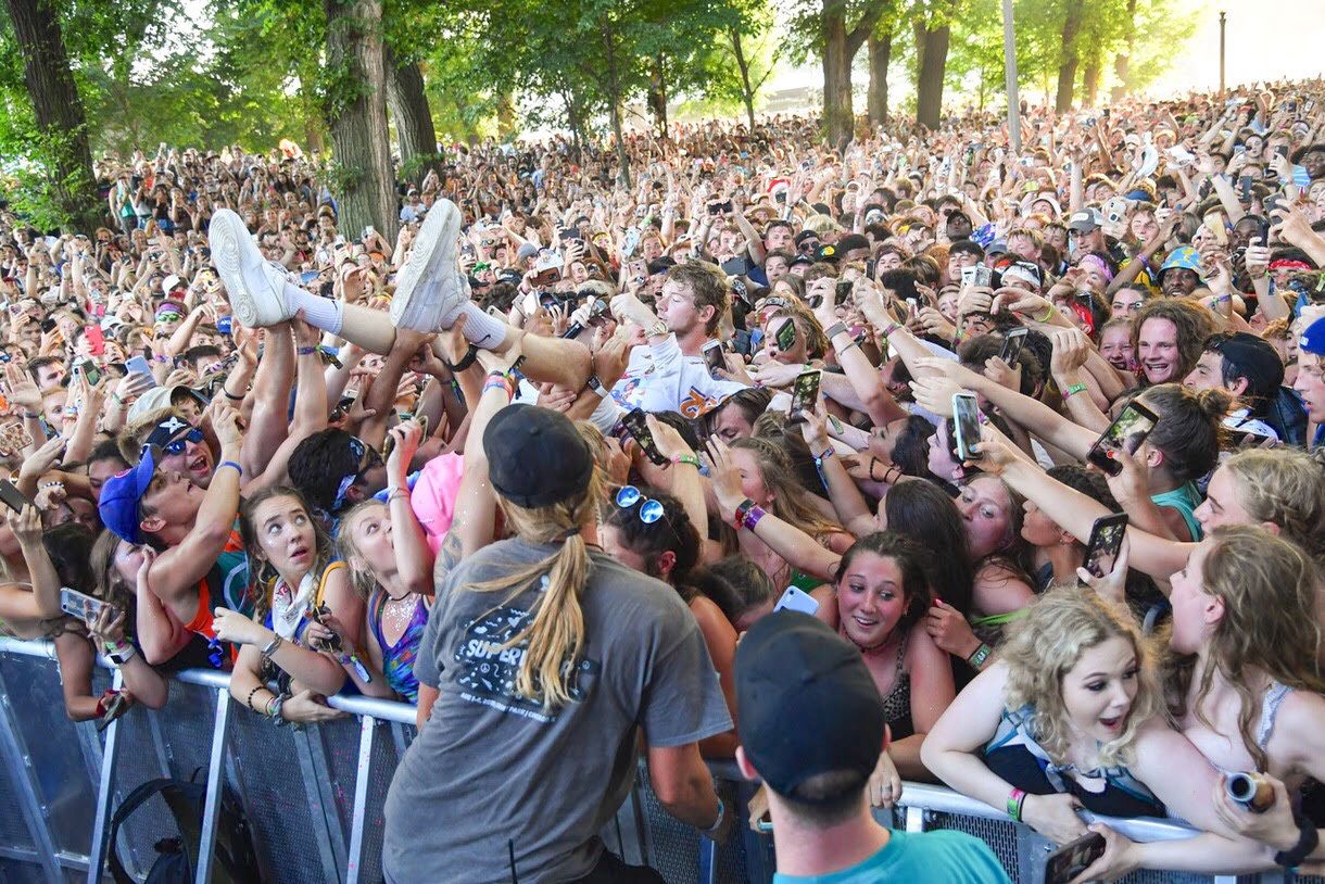 Rapper Yung Gravy in crowd